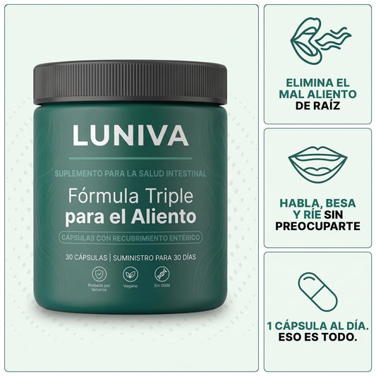 LUNIVA – Fórmula Triple para el Aliento (intestino · boca · hígado)